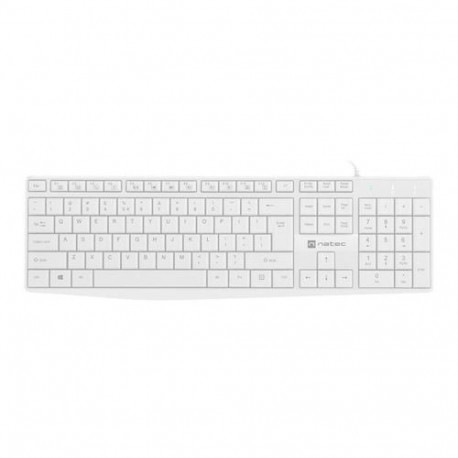 NATEC NAUTILUS keyboard Home/Office USB QWERTY US International White