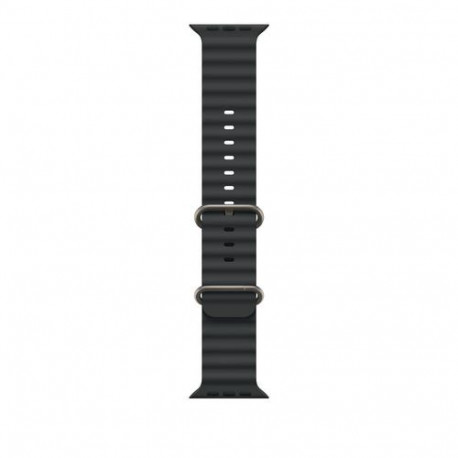 Apple 49mm Black Ocean Band - Natural Titanium Finish