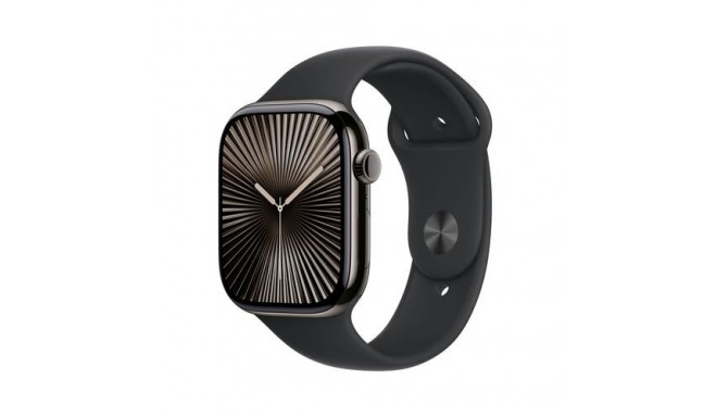 Apple Watch Series 10 GPS + Cellular 46mm Slate Titanium Case with Black Sport Band - S/M
