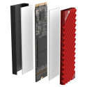 Jonsbo M.2-3 RED computer cooling system Solid-state drive Heatsink/Radiatior Black, Red 1 pc(s)