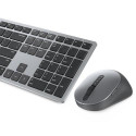 DELL KM7321W keyboard Mouse included Office RF Wireless + Bluetooth QWERTY Nordic Grey, Titanium