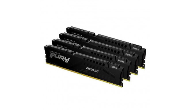 Kingston Technology FURY Beast 128GB 5600MT/s DDR5 CL40 DIMM (Kit of 4) Black XMP
