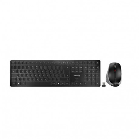 CHERRY DW 9500 SLIM keyboard Mouse included Universal RF Wireless + Bluetooth QWERTZ German Black, G