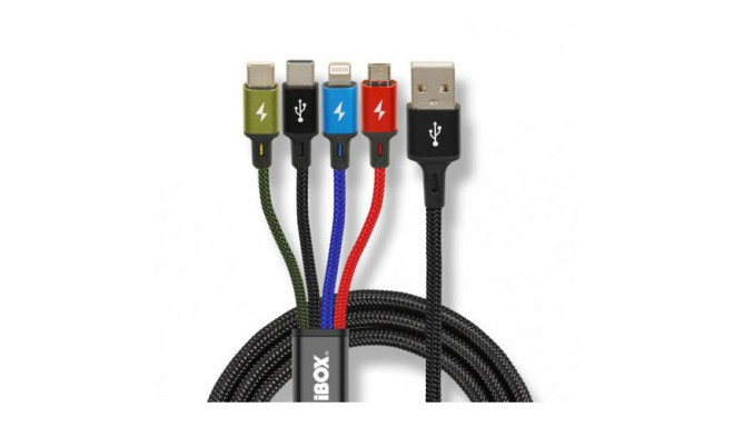 iBox Universal 4 in 1 charging cable I-BOX USB IKUM4W1 - Kabel USB cable 1.2 m Micro-USB A 2 x USB C