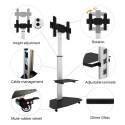 Techly Floor Support with Shelf Trolley TV LCD/LED/Plasma 37-70&quot; White