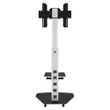 Techly Floor Support with Shelf Trolley TV LCD/LED/Plasma 37-70&quot; White