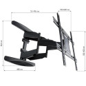 Techly 40-80 Ultra Slim Full Motion LCD TV Wall Mount Bracket Black&quot; ICA-PLB 172L