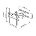 Techly 42-70&quot; Wall Bracket for LED LCD TV Full-Motion Dual Arm&quot; ICA-PLB 147XL