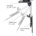 Techly Fold-Up Retractable Ceiling Mount for TV LED/LCD 17&quot;-37&quot; Black