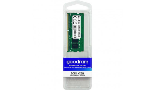 Goodram GR2666S464L19S/8G memory module 8 GB 1 x 8 GB DDR4 2666 MHz