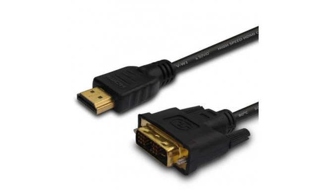 Savio CL-139 video cable adapter 1.8 m DVI-A HDMI Type A (Standard) Black