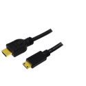 LogiLink CH0023 HDMI cable 2 m HDMI Type A (Standard) HDMI Type C (Mini) Black