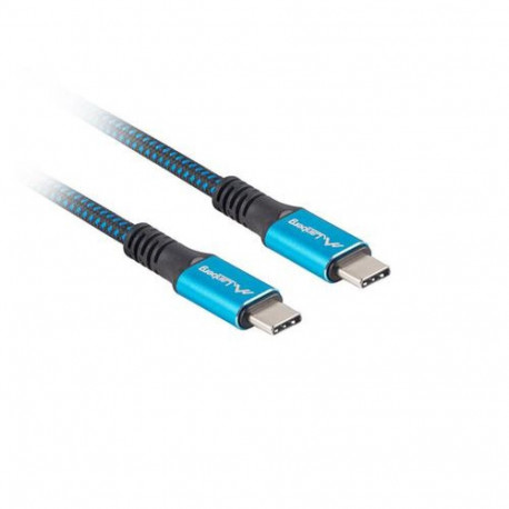 Lanberg CA-CMCM-45CU-0012-BK USB cable 0.12 m USB4 Gen 2x2 USB C Black, Blue