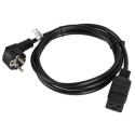 Lanberg CA-C19C-10CC-0018-BK power cable Black 1.8 m CEE7/7 C19 coupler Lanberg CA-C19C-10CC-0018-BK power cable Black 1.8 m CEE7/7 C19 coupler