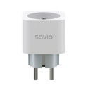 Savio WI-FI smart socket 16A AS-01 White Wireless