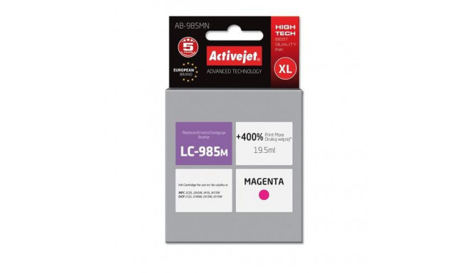 Activejet AB-985MN ink (replacement for Brother LC985M; Supreme; 19.5 ml; magenta)