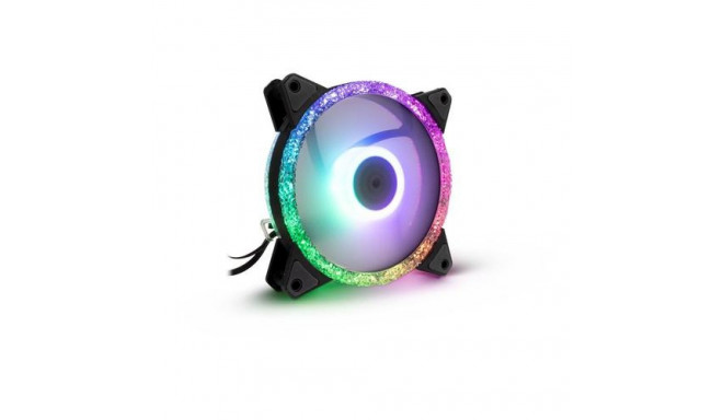 Inter-Tech RS-071 RGB Computer case Fan 12 cm Black, White