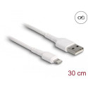 DeLOCK USB Charging Cable for iPhone, iPad, iPod white 30 cm