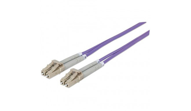 Intellinet Fiber Optic Patch Cable, OM4, LC/LC, 2m, Violet, Duplex, Multimode, 50/125 µm, LSZH, Fibr