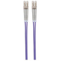 Intellinet Fiber Optic Patch Cable, OM4, LC/LC, 2m, Violet, Duplex, Multimode, 50/125 µm, LSZH, Fibr