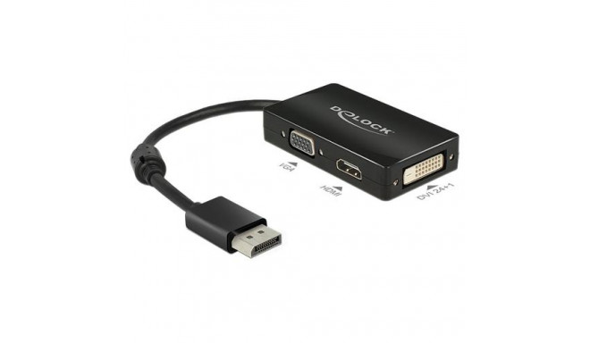 DeLOCK 0.16m DisplayPort/VGA+HDMI+DVI VGA (D-Sub)+ HDMI + DVI Black