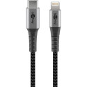 Goobay 49271 lightning cable 1 m Black, Grey