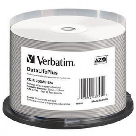 Matricas CD-R Verbatim 700MB 1x-52x DataLifePlus 50 Pack Spindle