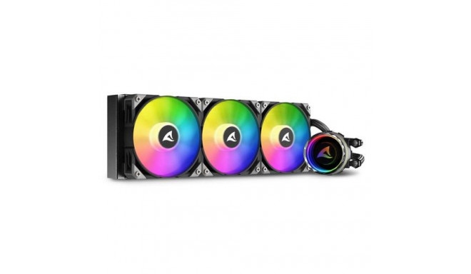 Sharkoon S90 RGB Computer case, Processor All-in-one liquid cooler 12 cm Black 1 pc(s)
