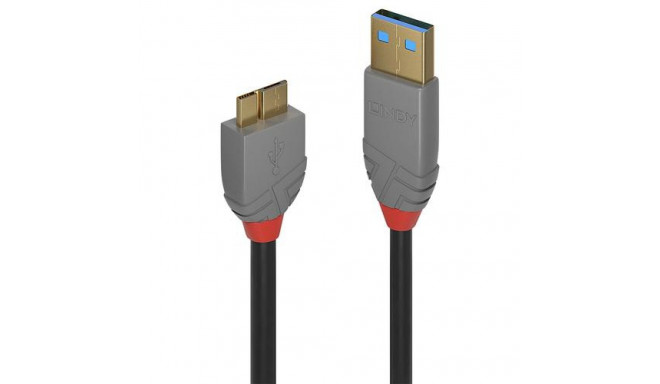 Lindy 3m USB 3.2 Type A to Micro-B Cable, 5Gbps, Anthra Line