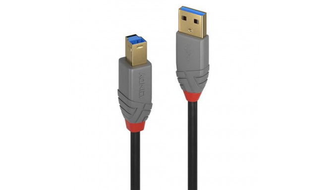 Lindy 3m USB 3.2 Type A to B Cable, 5Gbps, Anthra Line