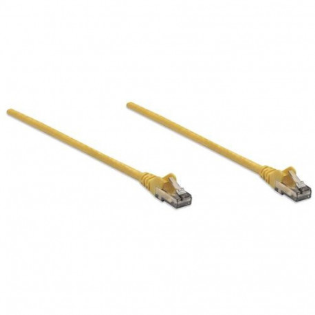 Intellinet Network Patch Cable, Cat6, 10m, Yellow, CCA, U/UTP, PVC, RJ45, Gold Plated Contacts, Snag