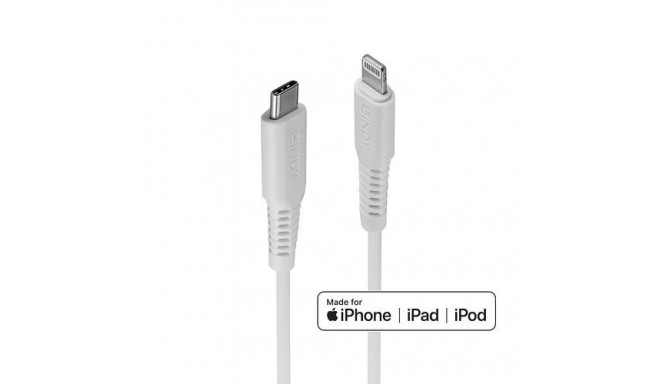 Lindy 3m USB Type C to Lightning Cable White