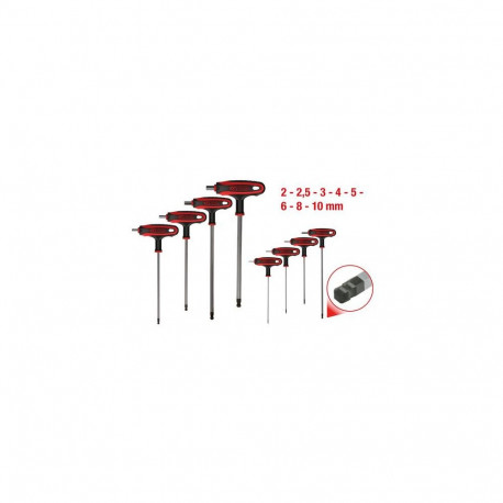 KS Tools 151.8155 hex key T-handle hex key set 8 pc(s)
