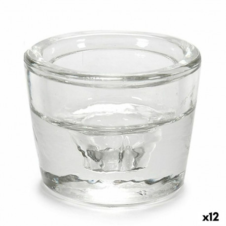 Candleholder Gift Decor CH00597-1A CH00597-1A Transparent Glass 6 x 4,3 x 6 cm (12 Units)