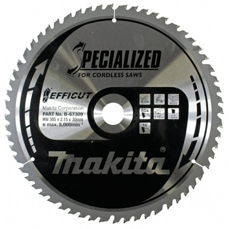 Cutting disc for wood MAKITA 305x30x2.15mm T60