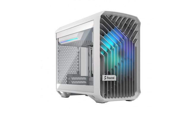Fractal Design Torrent Nano RGB White TG clear tint Side window, White TG clear tint, Power supply i