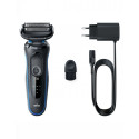Braun Shaver 51-B1000s Operating time (max) 50 min, Wet&Dry, Black/Blue