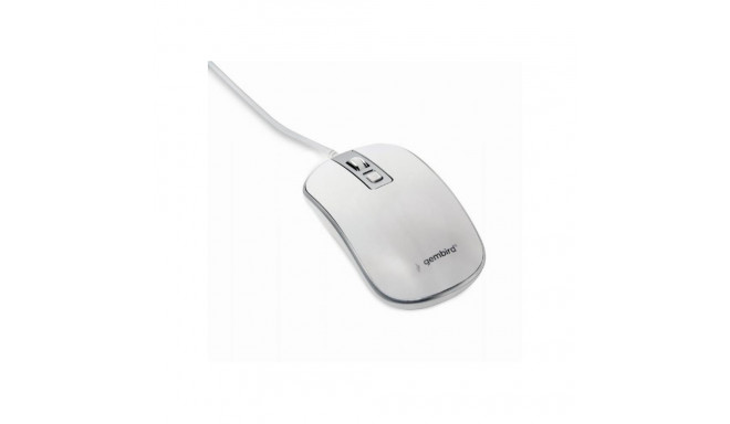 Gembird MOUSE USB OPTICAL WHITE/SILVER/MUS-4B-06-WS