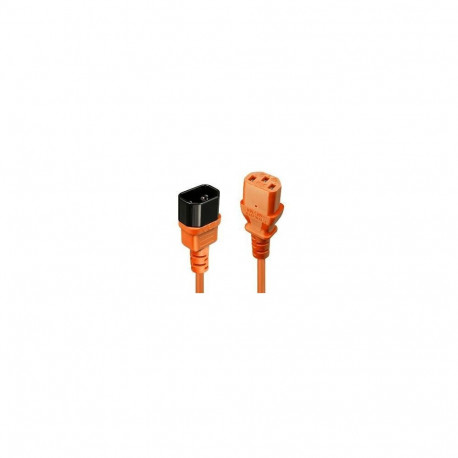 LINDY CABLE POWER IEC EXTENSION 2M/ORANGE 30475