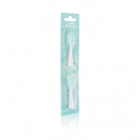 ETA Toothbrush replacement for 0709 Heads, For adults, Number of brush heads included 2, White