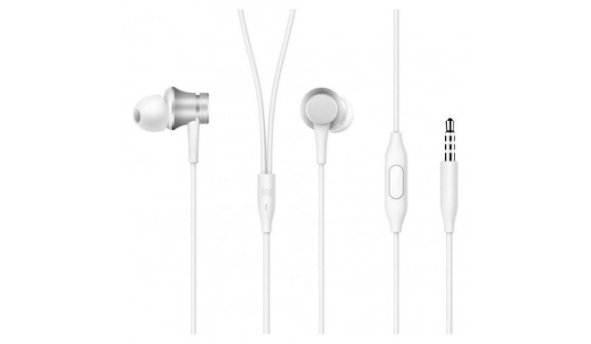 Xiaomi Mi In-Ear Headphones Basic ZBW4355TY 3.5 mm, Silver, Built-in microphone White