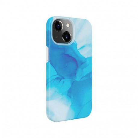 Evelatus Apple iPhone 15 Plus Premium Silicone case Customized Print Blue