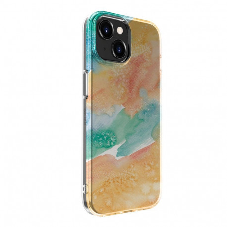 Evelatus Apple iPhone 15 PC Customized Print Design Marble Gold