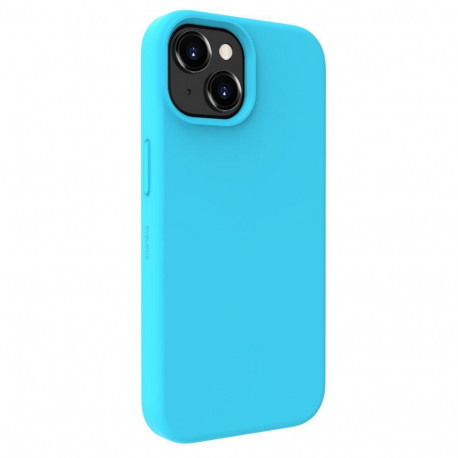 Evelatus Apple iPhone 15 Plus Premium Soft Touch Silicone Case Cyan Blue