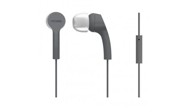Koss Headphones KEB9iGRY Wired, In-ear, Microphone, Gray