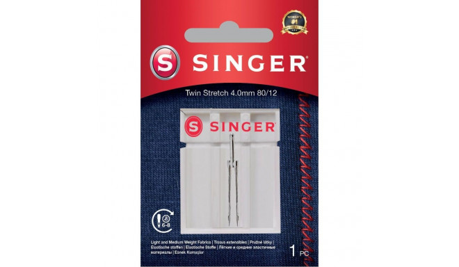 Singer Twin Stretch Needle, Decorative, 4.0 80/12 1PK