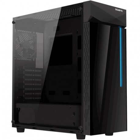 Gigabyte Case||C200 GLASS|MidiTower|Not included|ATX|MicroATX|MiniITX|Colour Black|GB-C200G