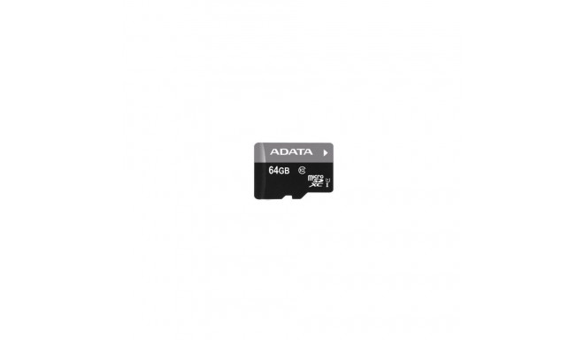 ADATA Premier UHS-I 64 GB, MicroSDXC, Flash memory class 10, SD adapter