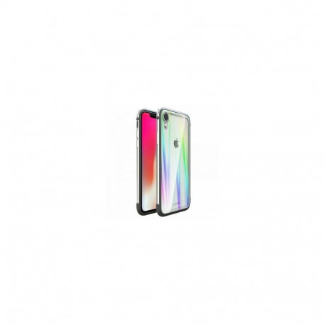 Luphie Apple iPhone XR Aurora Condom Aluminium Frame + TPU Case Silver