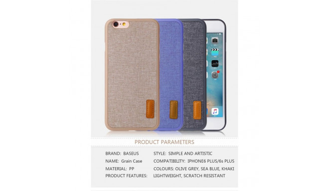 Baseus Apple Grain Case For iPhone6 Plus/iPhone6S Plus WIAPIPH6SP-BW03 Sea Blue